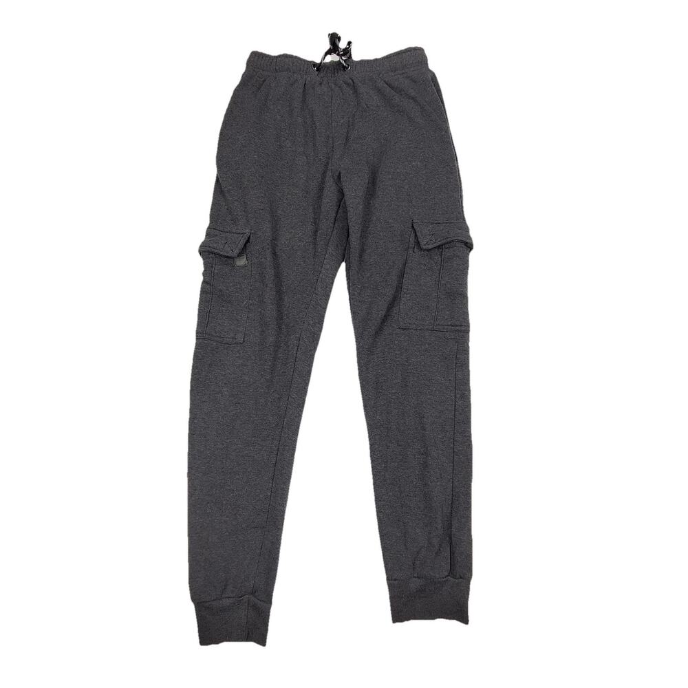 Jumpstreet Fleece Jogger Pants Mens M Gray Cargo Elastic Waist Athletic 29x29